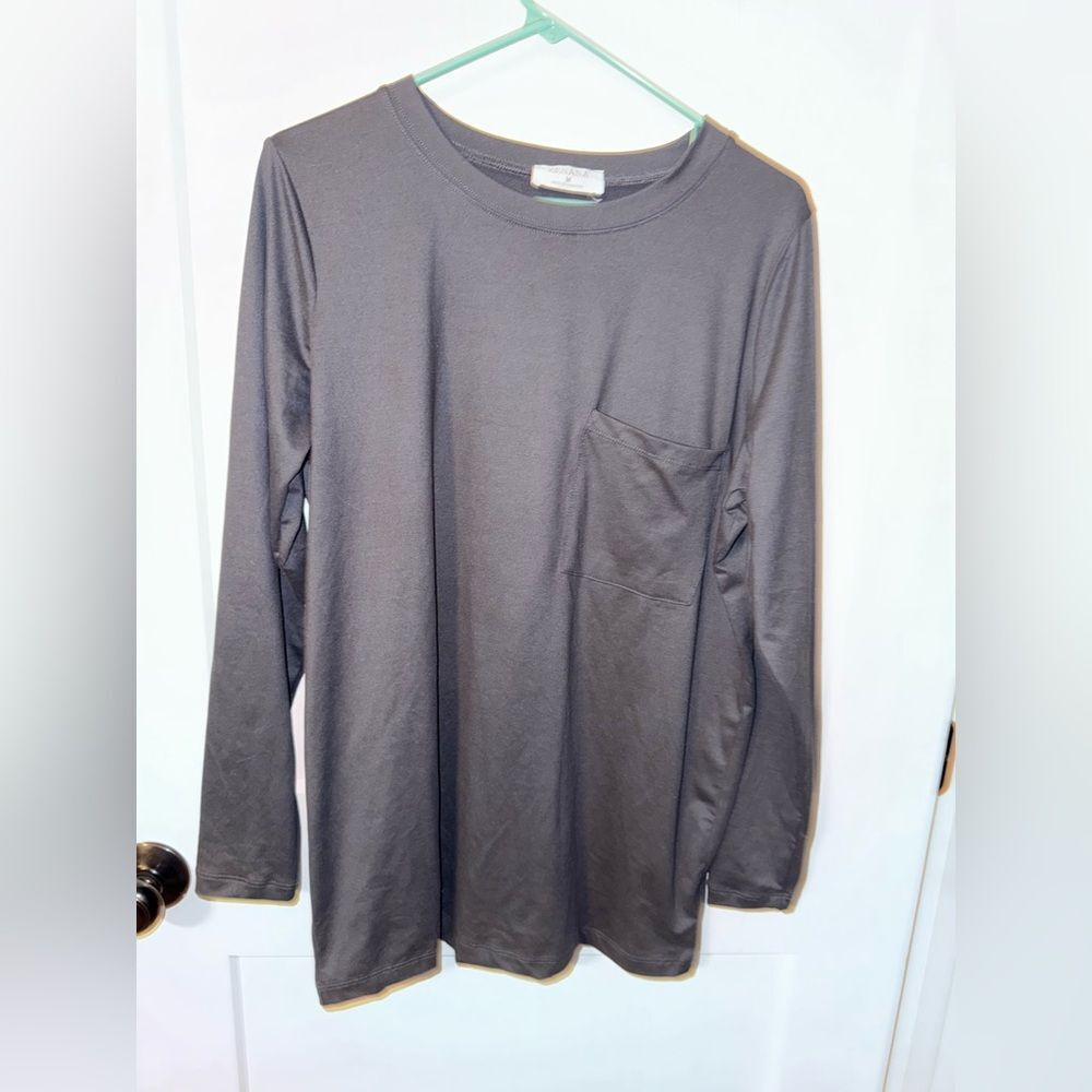 Gray Long Sleeve Men's Shirt